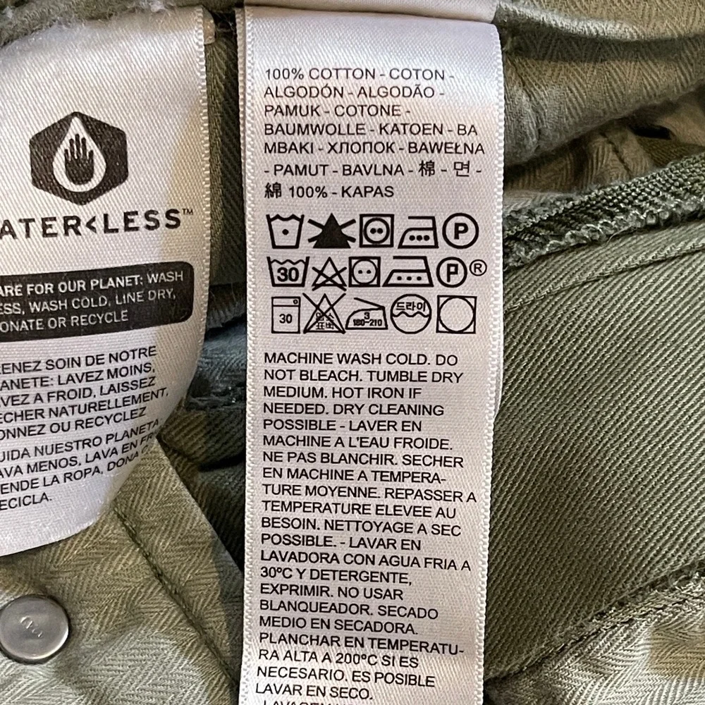 Levis XX Chino Authentic Fit Mens 42x30 Olive Green Cotton Twill Pants Trousers